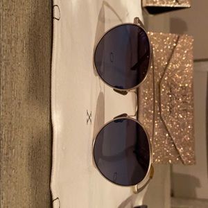 Diff brushed gold sunglasses